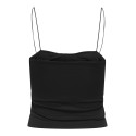 ONLY Bella sømløs vatteret crop top - Sort