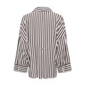 JDY Laurel Life 7/8 skjorte - Coffee Bean/ White stripes