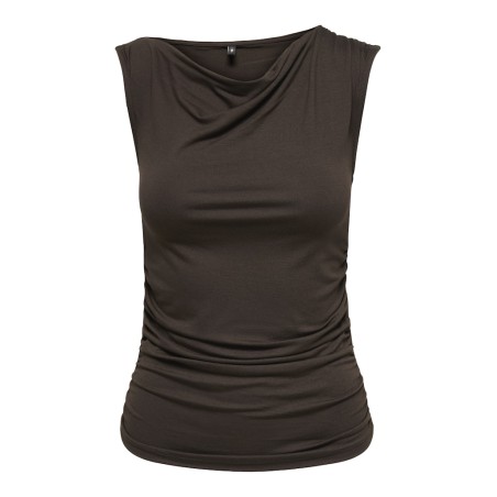 ONLY Vanja off shoulder top - Coffee Bean