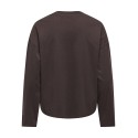 ONLY Happy langærmet t-shirt - Coffee Bean