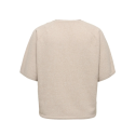ONLY CARMAKOMA Loyal 2/4 rund hals pullover - Beige Melange