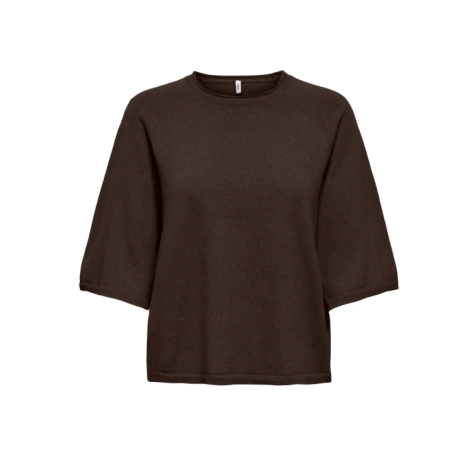 ONLY Loyal 2/4 Pullover - Chocolate Torte Melange