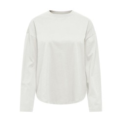 ONLY Happy langærmet T-shirt - Cloud Dancer