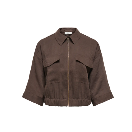 JDY Finn 3/4 bomber jakke - Coffee Bean