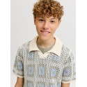 JACK & JONES JUNIOR Raiden kortærmet polo - Sea Salt