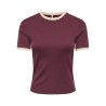 ONLY Bina kortærmet t-shirt - Windsor Wine