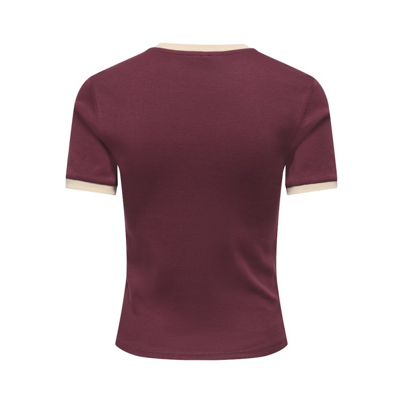 ONLY Bina kortærmet t-shirt - Windsor Wine