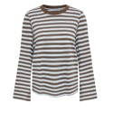 ONLY Luna Happe langærmet stribet t-shirt - Skyway / Vanilla Ice
