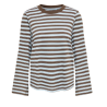ONLY Luna Happe langærmet stribet t-shirt - Skyway / Vanilla Ice