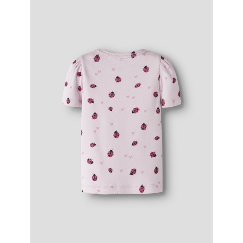 NAME IT Mini Haline kortærmet x-slim top - Cradle Pink
