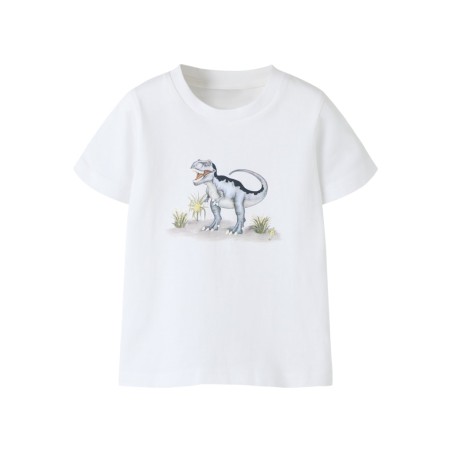 NAME IT Mini Kalle kortærmet T-shirt - Cloud Dancer