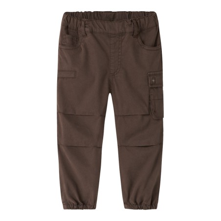 NAME IT MINI dreng - Ben jogger barrel fit cargo bukser - Chestnut