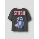 NAME IT Kids Jynin Stitch kortærmet T-shirt - Black Oyster