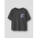 NAME IT Kids Jynin Stitch kortærmet T-shirt - Black Oyster