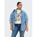ONLY CARMAKOMA Roxy kortærmet T-shirt - Pumice Stone
