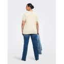 ONLY CARMAKOMA Roxy kortærmet T-shirt - Pumice Stone