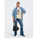 ONLY CARMAKOMA Roxy kortærmet T-shirt - Pumice Stone