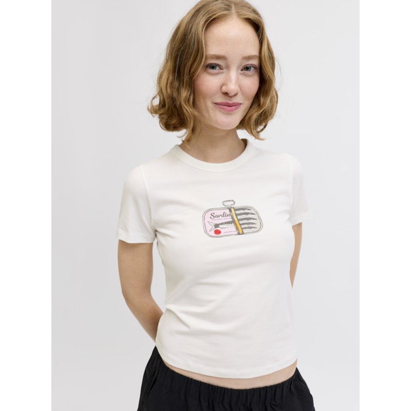JJXX Gigi kortærmet T-shirt - Cloud Dancer