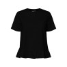 PIECES Disso kortærmet T-shirt - Sort