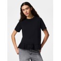 PIECES Disso kortærmet T-shirt - Sort