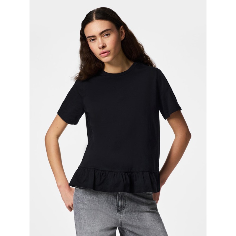 PIECES Disso kortærmet T-shirt - Sort