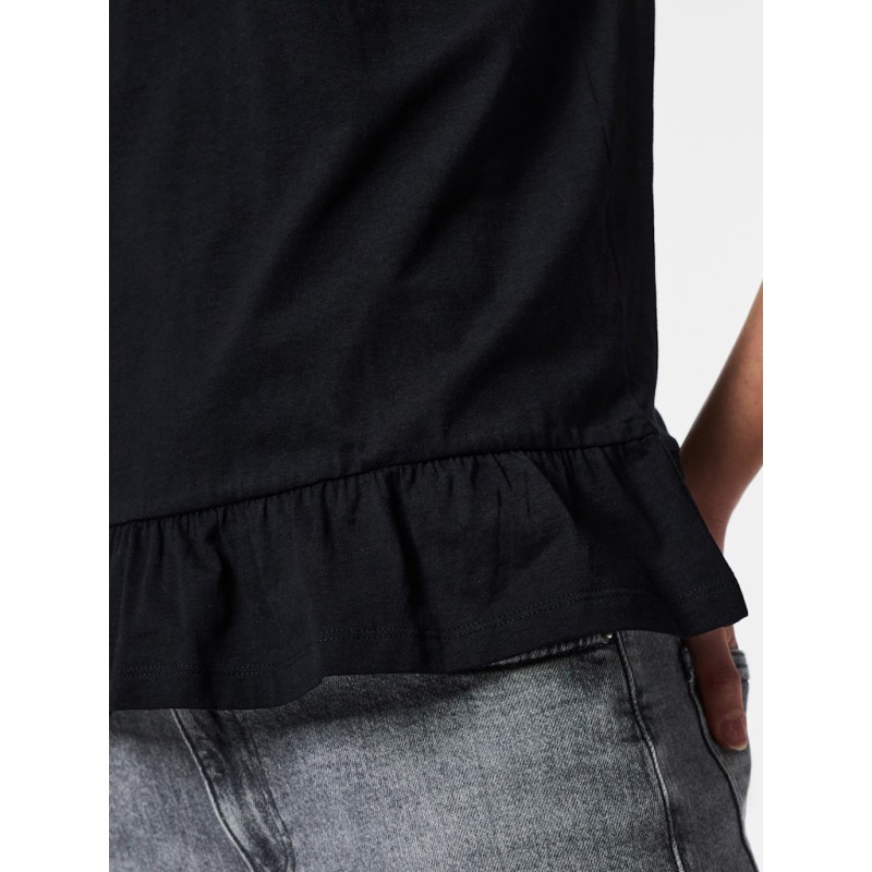 PIECES Disso kortærmet T-shirt - Sort