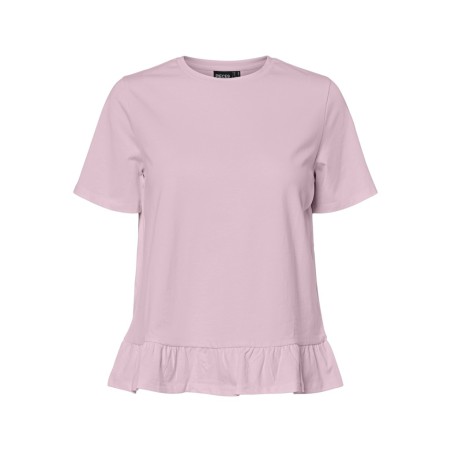 PIECES Disso kortærmet T-shirt - Roseate Spoonbill