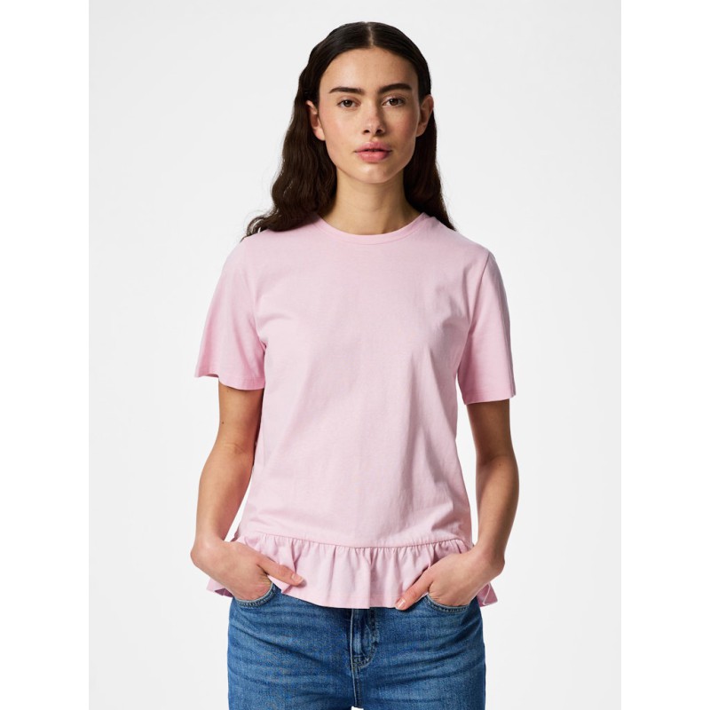 PIECES Disso kortærmet T-shirt - Roseate Spoonbill