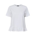 PIECES Disso kortærmet T-shirt - Bright White