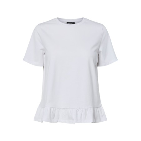 PIECES Disso kortærmet T-shirt - Bright White
