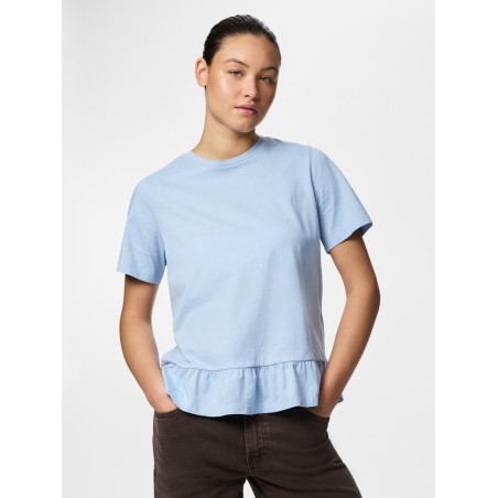 PIECES Disso kortærmet T-shirt - Cashmere Blue