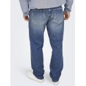 ONLY & SONS Edge Performance denim jeans - Dark Medium Blue Denim