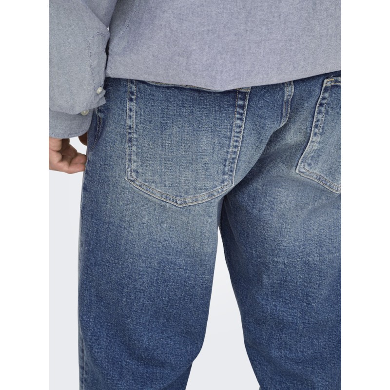 ONLY & SONS Edge Performance denim jeans - Dark Medium Blue Denim
