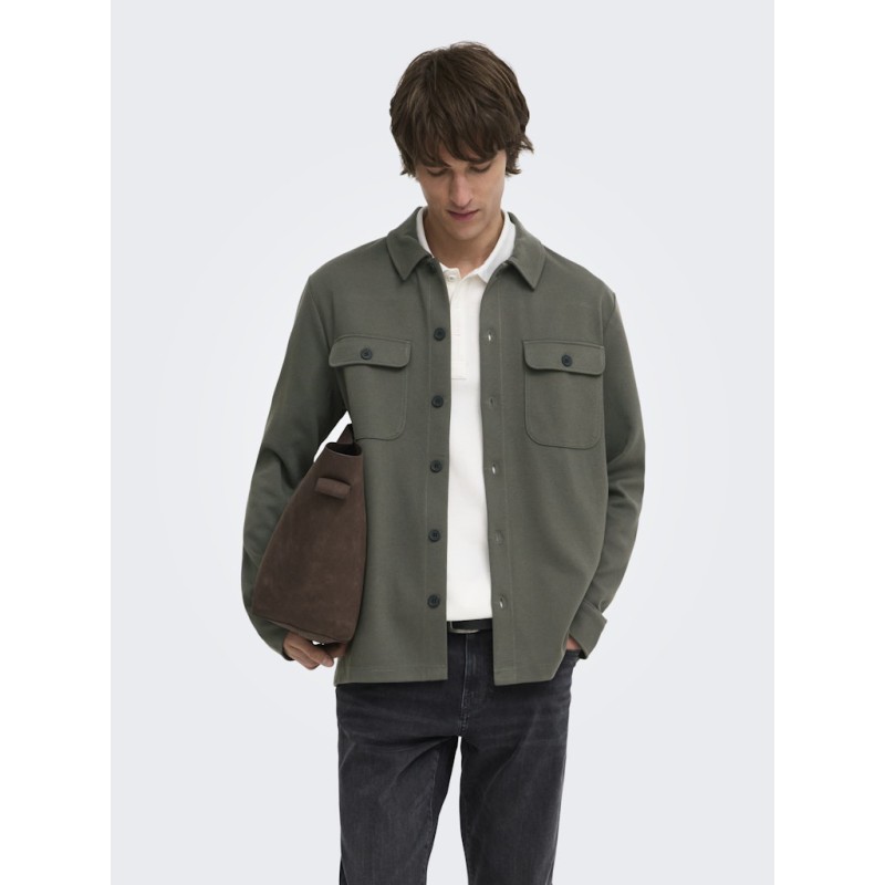 ONLY & SONS Kodyl Sweat Overshirt - Beluga