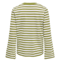 ONLY Luna Happe langærmet stribet t-shirt - Avocado / Potting