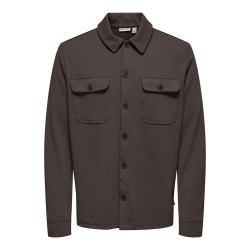 ONLY & SONS Kodyl Sweat Overshirt - Coffee Bean Melange