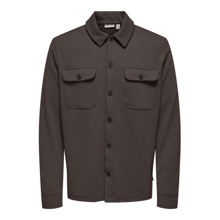 ONLY & SONS Kodyl Sweat Overshirt - Coffee Bean Melange