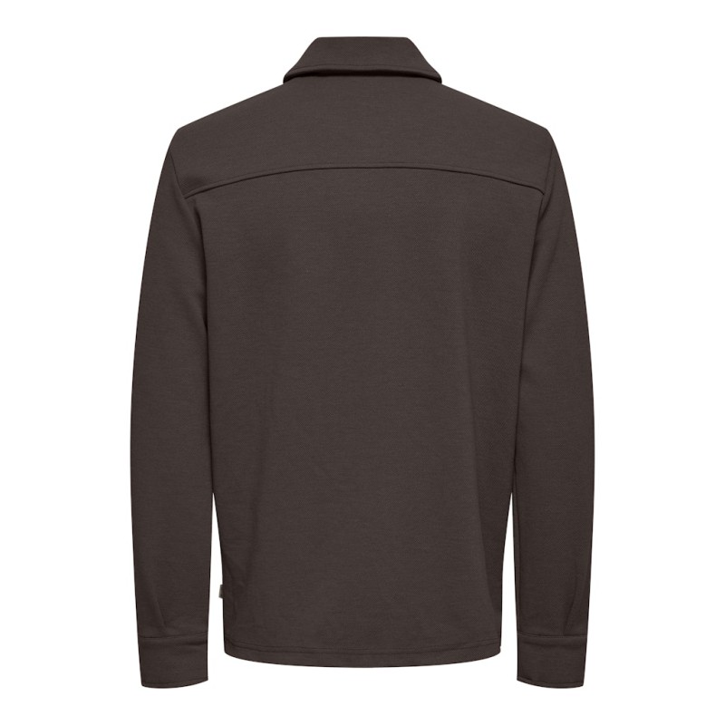 ONLY & SONS Kodyl Sweat Overshirt - Coffee Bean Melange