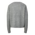 PIECES Langærmet kabel strikket cardigan - Medium Grey Melange