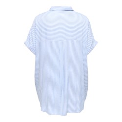 ONLY CARMAKOMA Penna S/S Skjorte - Cornflower Blue