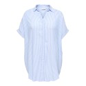 ONLY CARMAKOMA Penna S/S Skjorte - Cornflower Blue