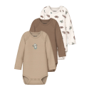 NAME IT Baby Body 3-pak - Jet Stream