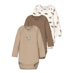 NAME IT Baby Body 3-pak - Jet Stream