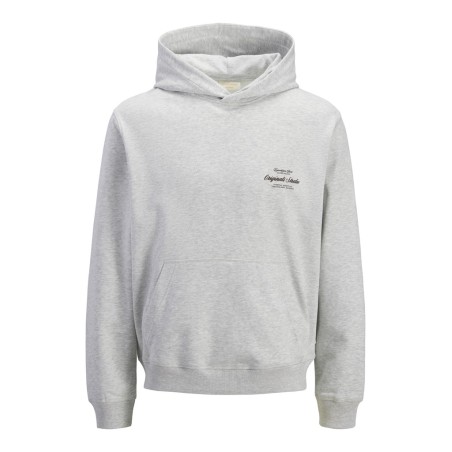 JACK & JONES JUNIOR Norrebro Typo Hoodie - White Melange