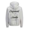 JACK & JONES JUNIOR Norrebro Typo Hoodie - White Melange