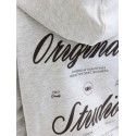 JACK & JONES JUNIOR Norrebro Typo Hoodie - White Melange