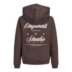 JACK & JONES JUNIOR Norrebro Typo Hoodie - Java