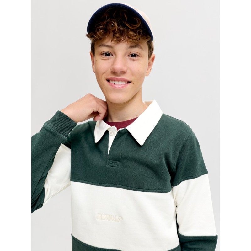 JACK & JONES Junior Frederiksberg sweat polo - Pine Grove