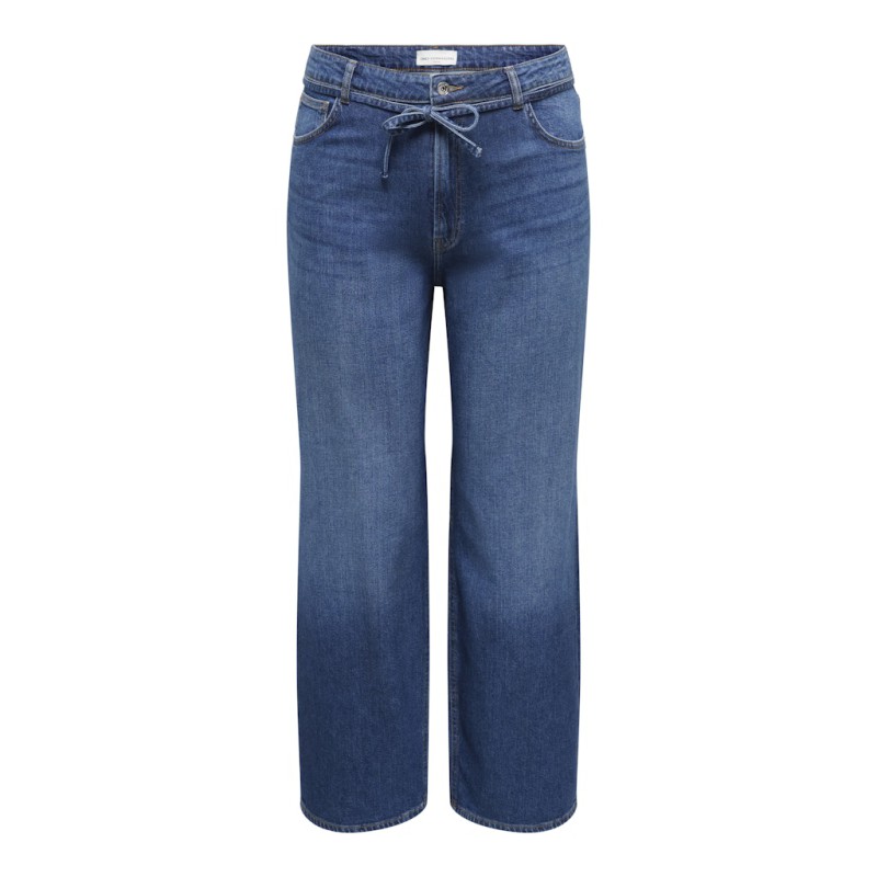 ONLY CARMAKOMA Anna mellem talje denim jeans - Dark Blue Denim