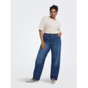 ONLY CARMAKOMA Anna mellem talje denim jeans - Dark Blue Denim